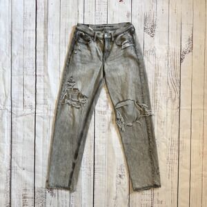 American Eagle Outfitters Women's Size 2 Grey Denim Jeans 90's Straight